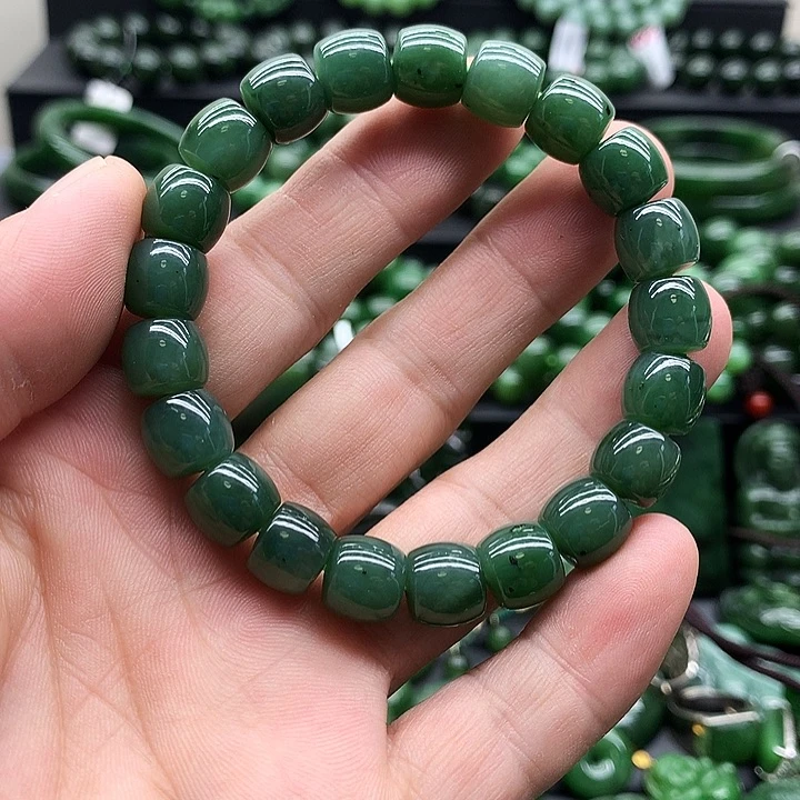 手链未镶嵌和田玉（碧玉）