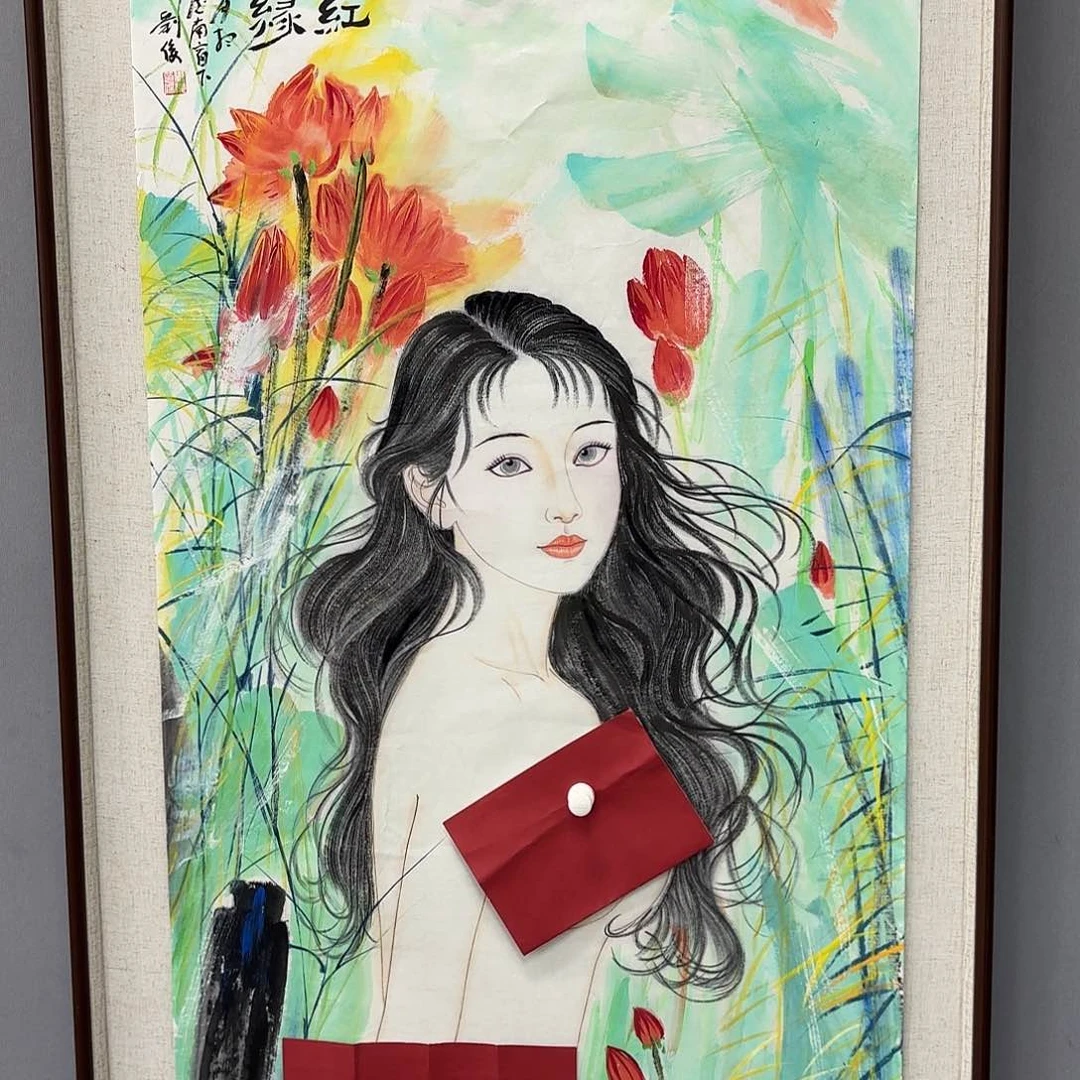 国画艺术家真人手绘