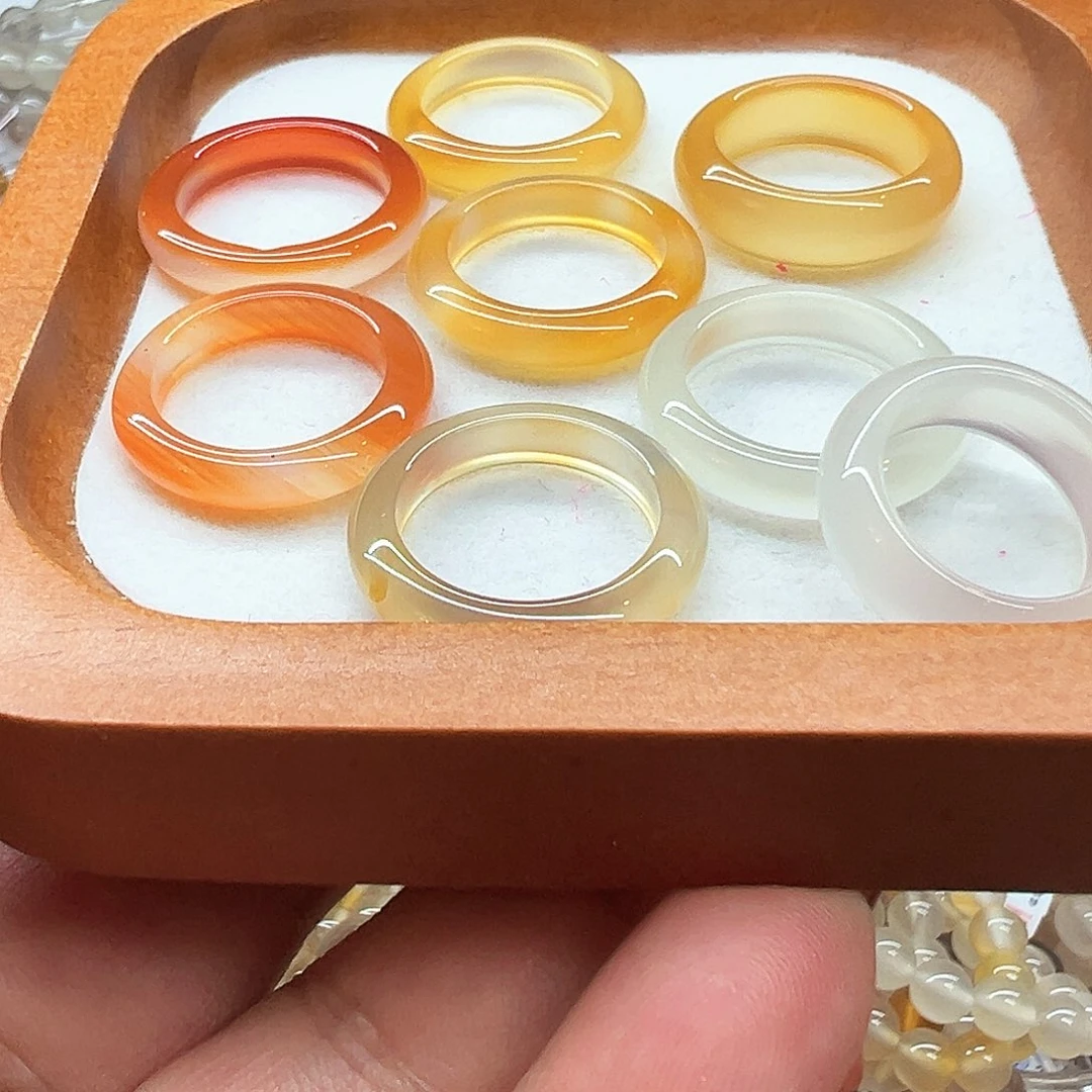 玛瑙/玉髓戒指未镶嵌