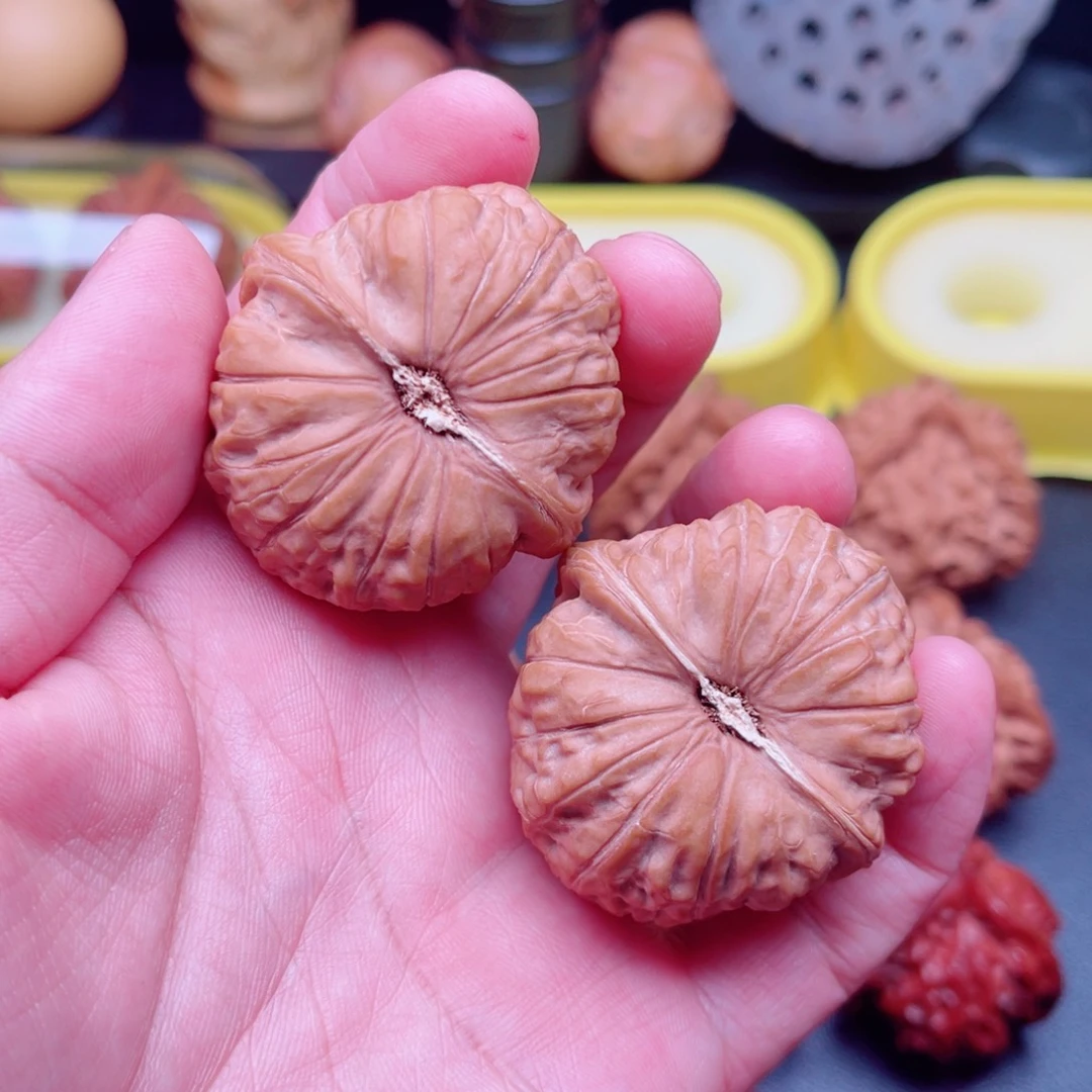 文玩核桃把件南瓜墩狮子头42/43/31