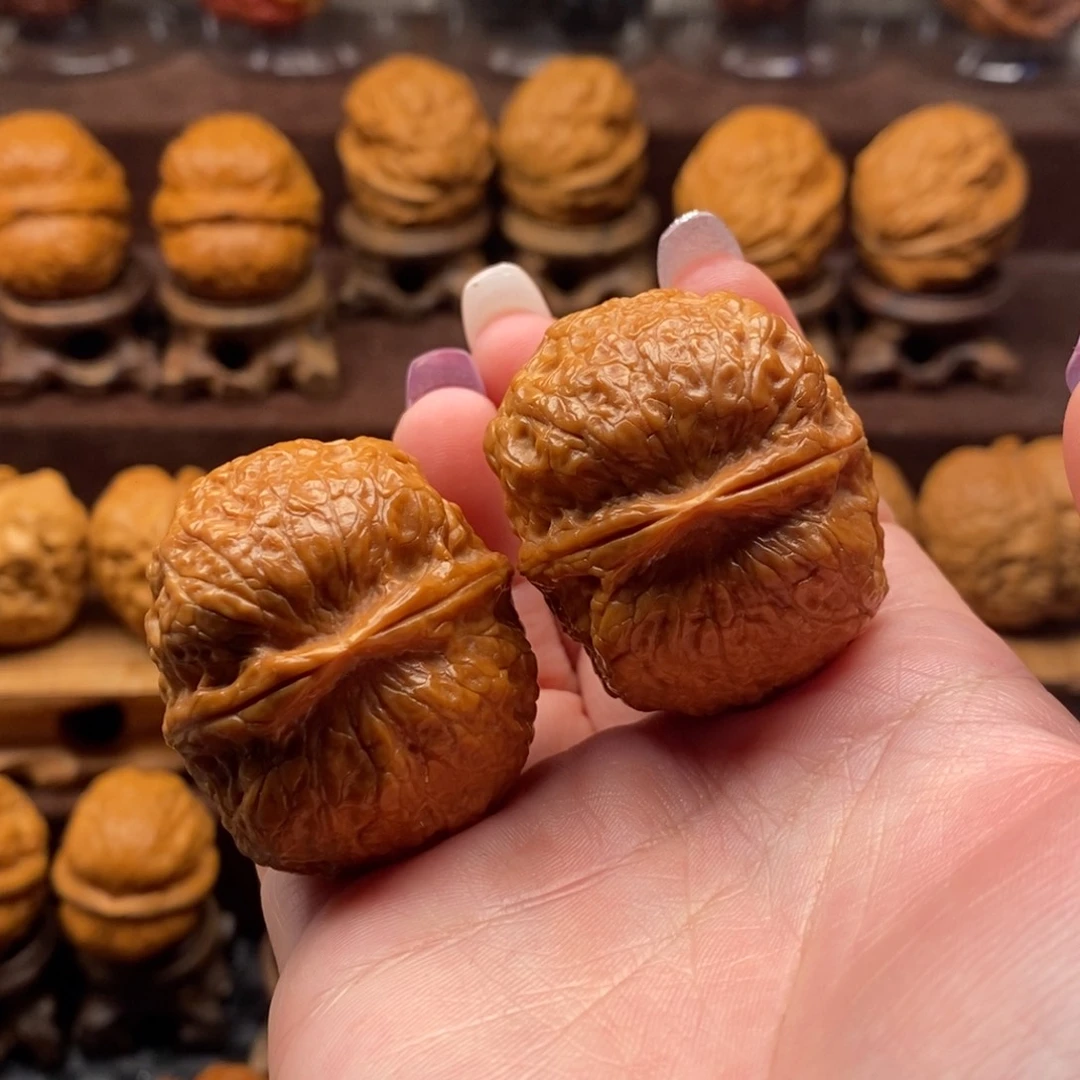 文玩核桃把件40油炸丸子