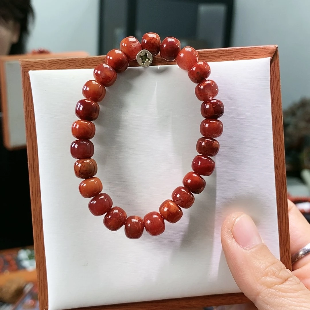 南红玛瑙手串未镶嵌S****^Jm031