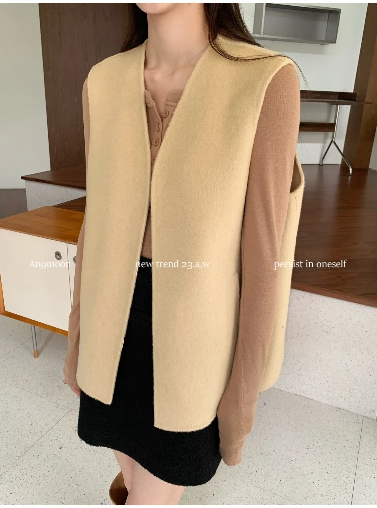 安酒月【月光倾城】韩系气质戗驳领马甲AJ3IMZ11-MZ