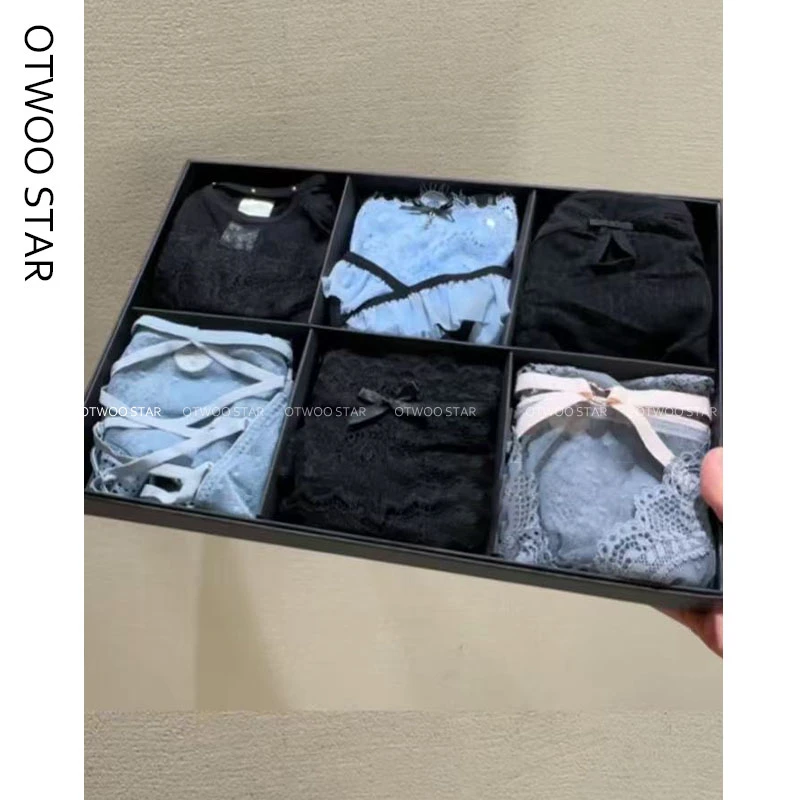OTWOO STAR纾适 墨韵幽蓝 黑蓝配色高级感内裤套装