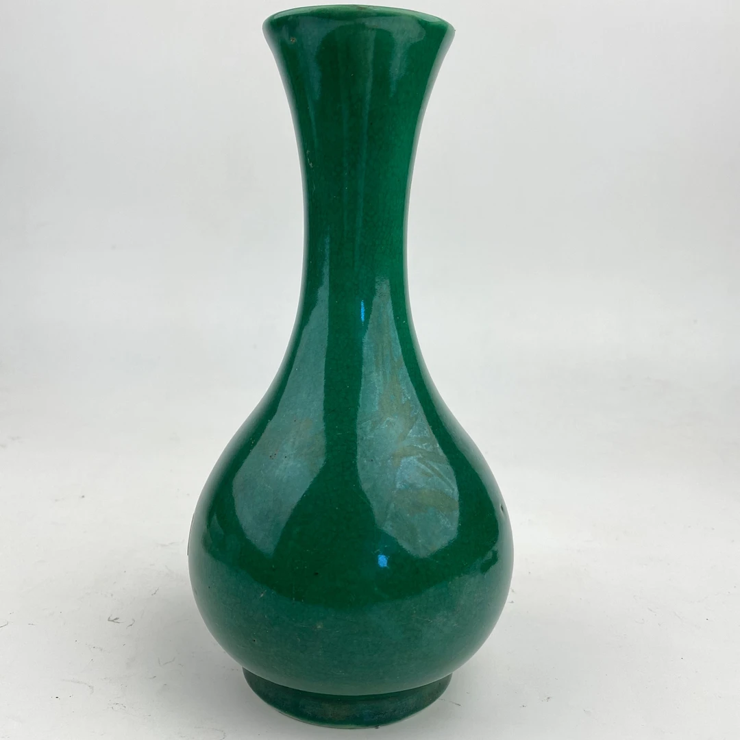 【预展链接】CY2-18清中期·瓜皮绿釉长颈瓶