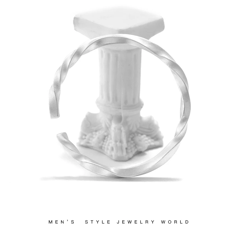 足银手镯 「莫比乌斯环」纯银手镯小众男女生镯子潮流百搭礼物