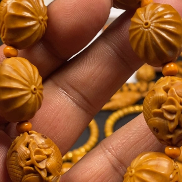 手串/手链橄榄核橄榄核荷叶鱼