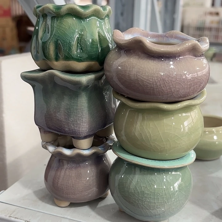 红陶深浅搭配发6个，内4.5-5cm