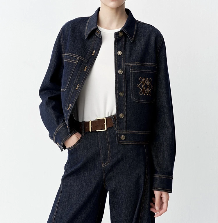 艾家商场同款短外套休闲百搭牛仔外套R103113