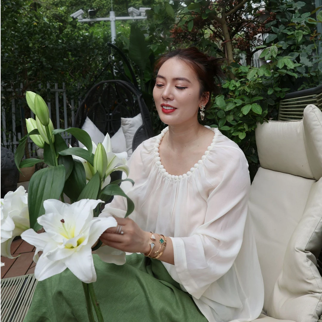 巨仙美出片儿100%RAYON衬衫宽松显瘦衬衣+天然亚麻半身裙套装女