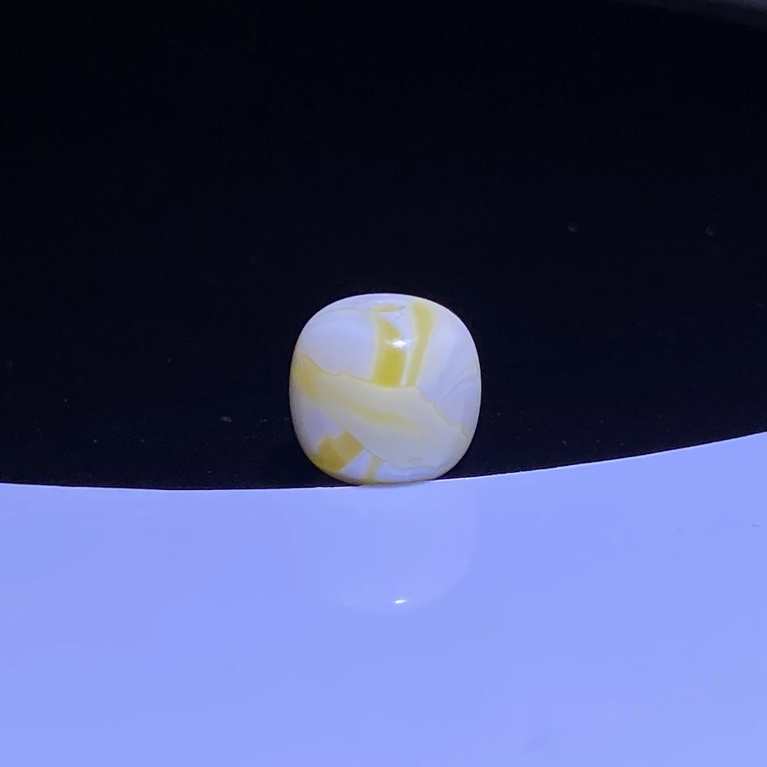 荧光金瓷白蜜蜡老型单珠10mm