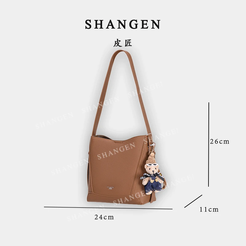 【尚恩CC】 GQ-2999-棕色-轻奢时尚女士新款单肩斜挎包