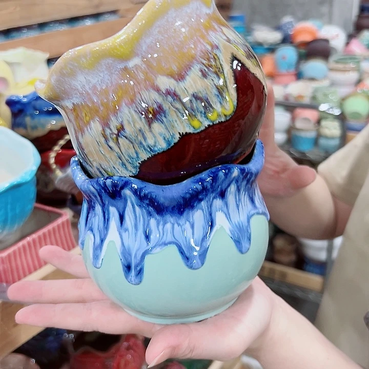 有孔，满10元发货多肉陶瓷花盆