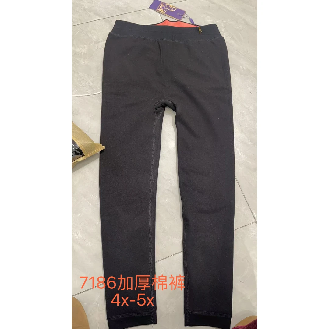 7186厚款驼加绒高腰修身冬季暖棉裤