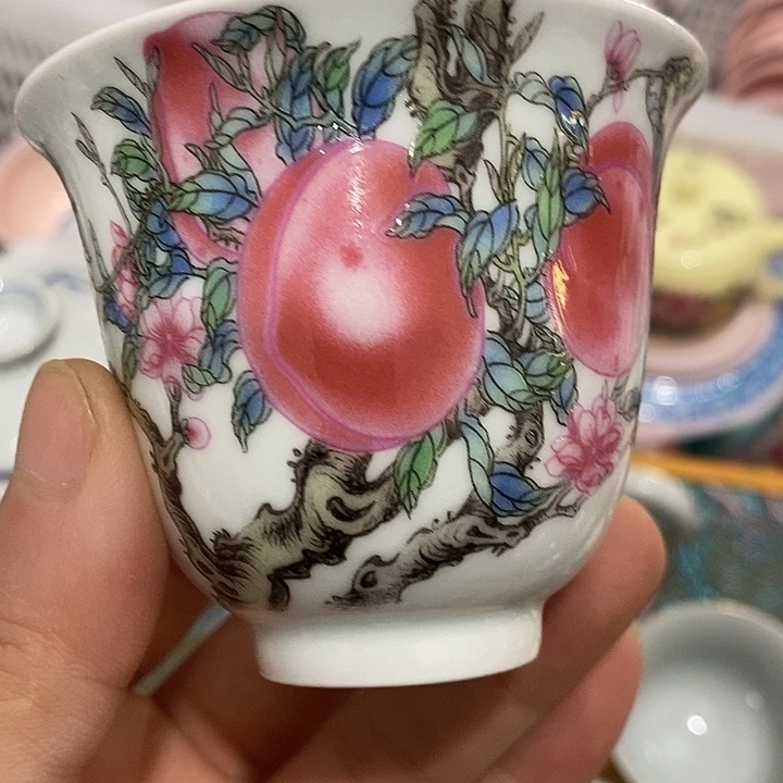 陶摆件景德镇陶瓷主人杯123