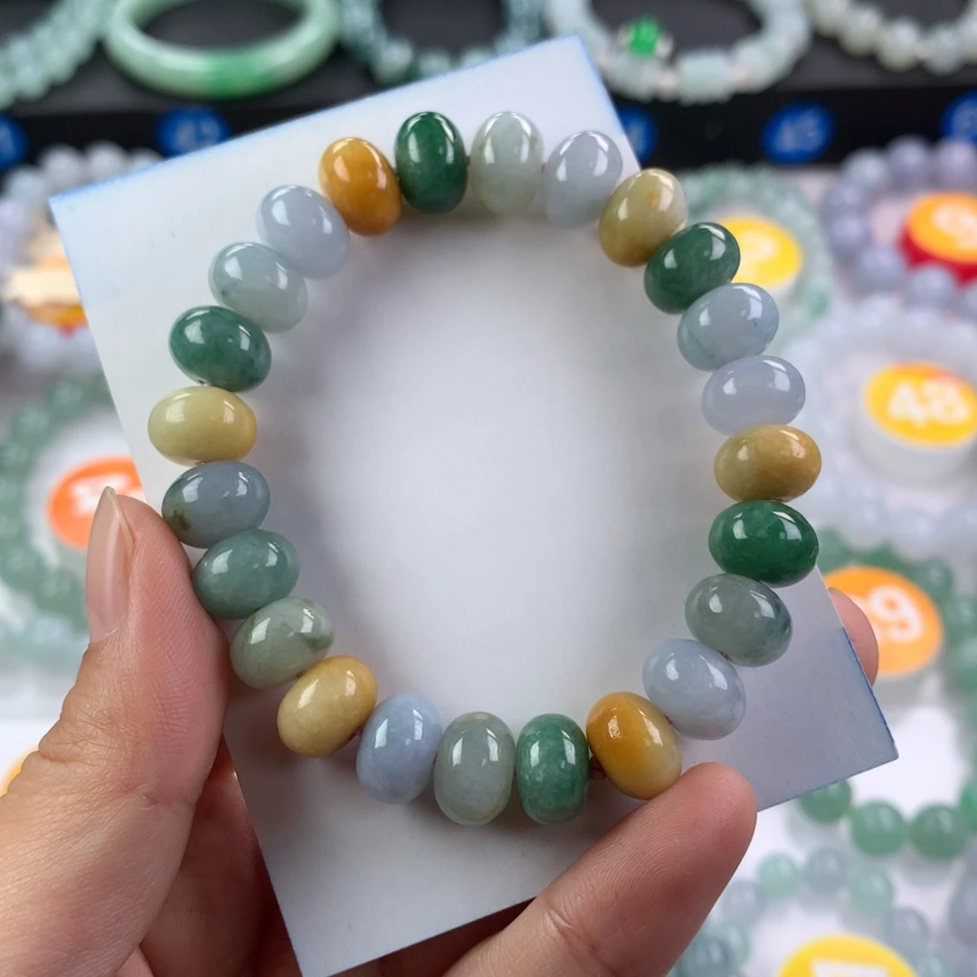 翡翠未镶嵌手链卡10.7