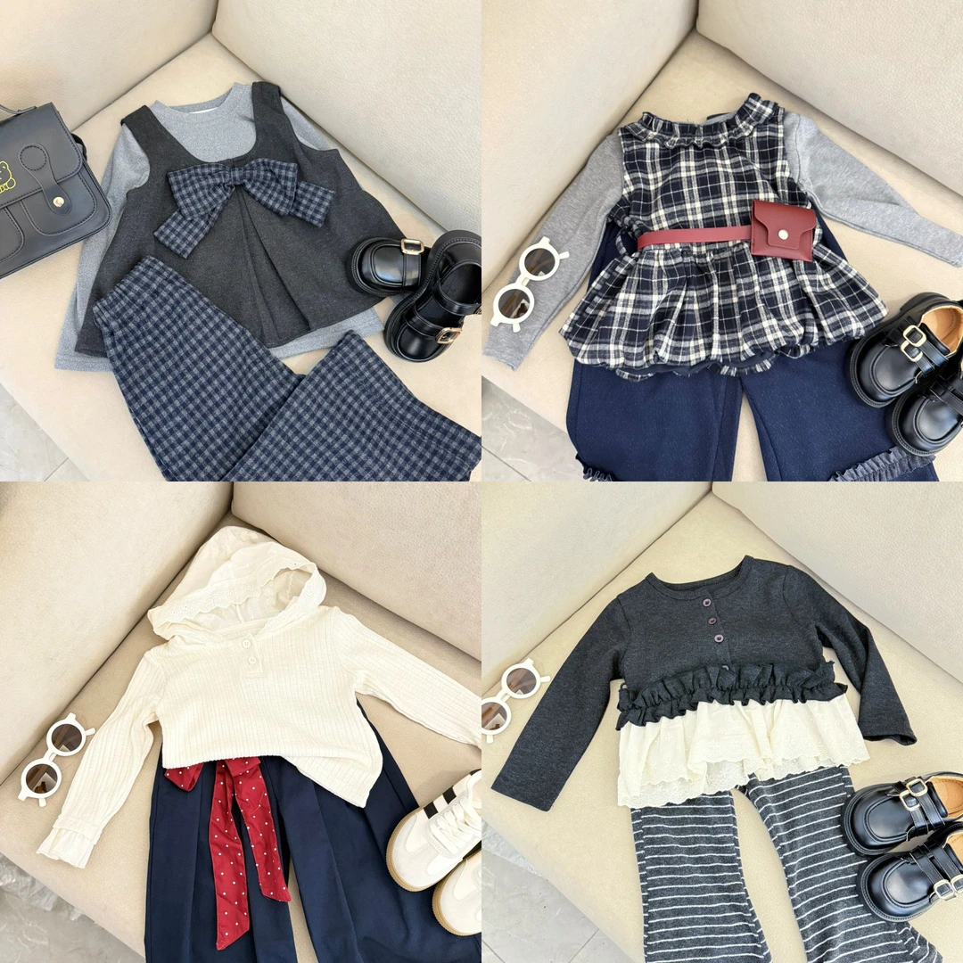 【201-299新】2025年秋冬新款洋气韩版短裙学院风jk女童套装