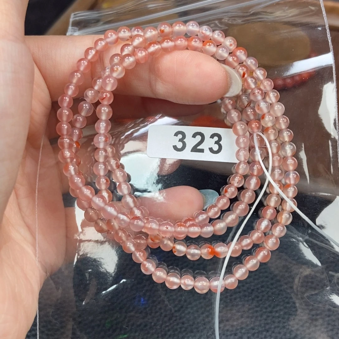 南红玛瑙未镶嵌手链卡4.3