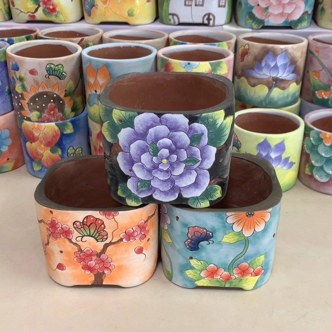 福利花盆，手绘花盆