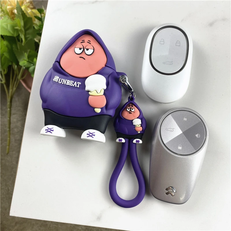 适用蔚来es6et5t汽车钥匙套et5et7 ec6 es8壳et7es7et9扣创意卡通