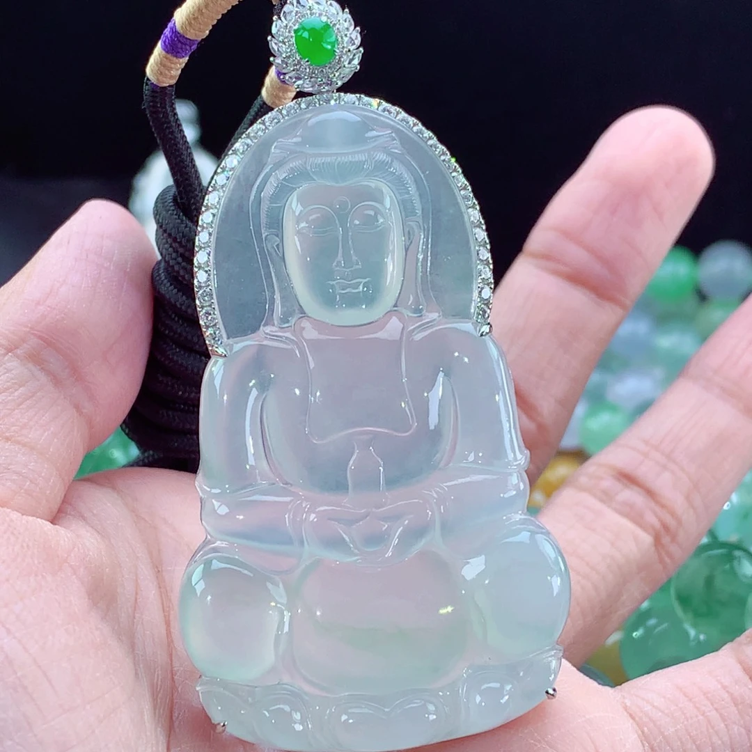 翡翠手链未镶嵌观音