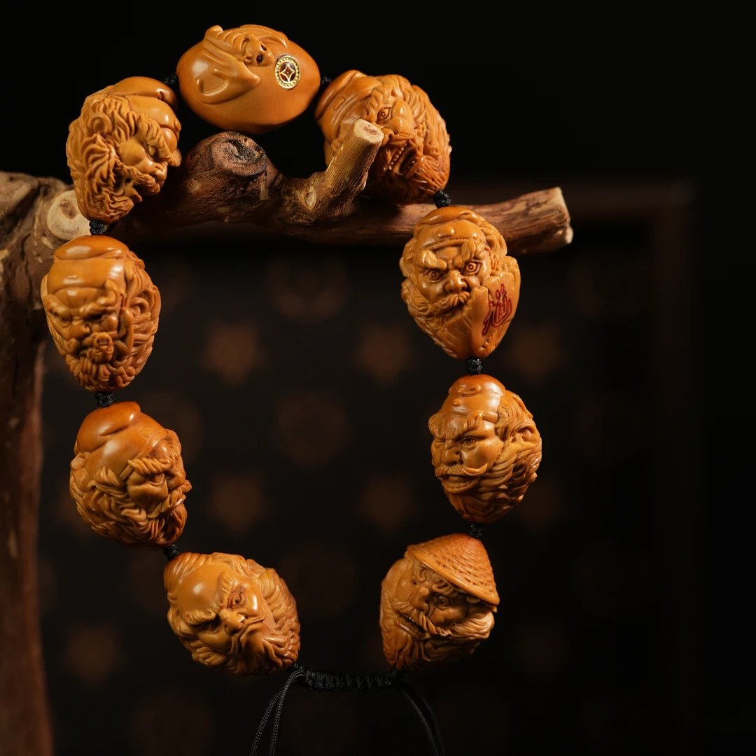 藏越，八大钟馗之钟馗百态橄榄核雕手串
