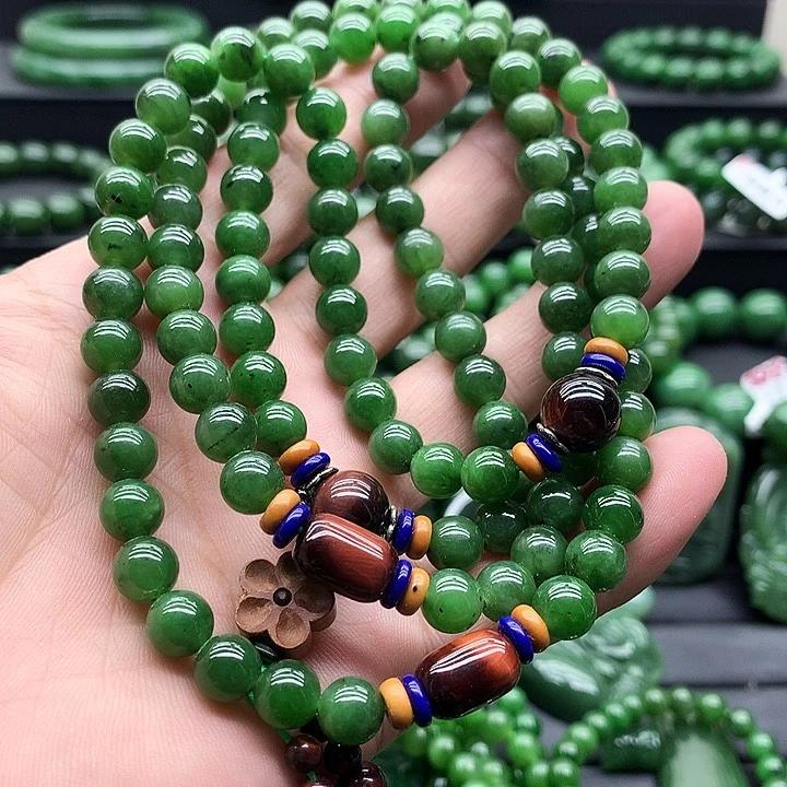 手链未镶嵌和田玉（碧玉）