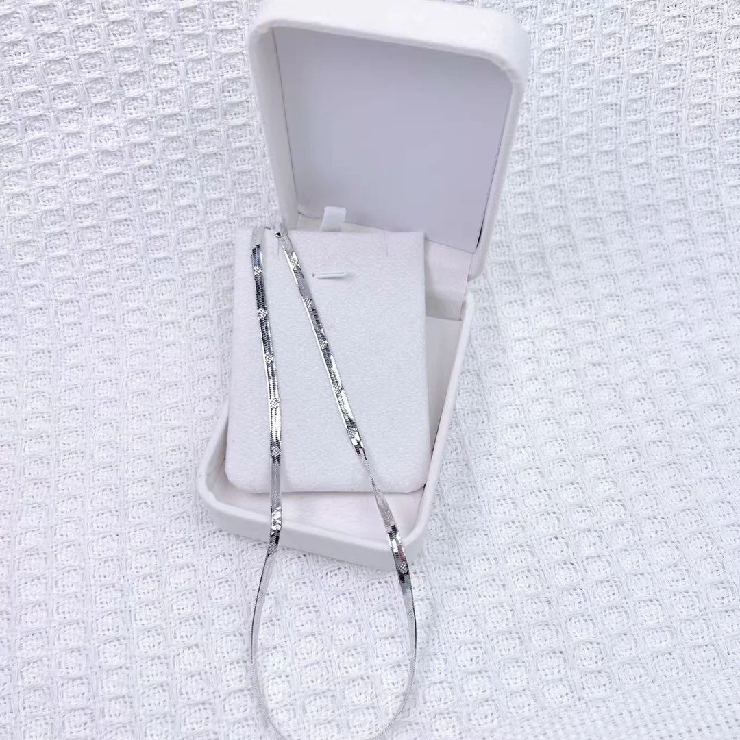 金御缘珠宝铂金pt950欧美风蛇骨项链亮面时尚气质简约轻奢银色