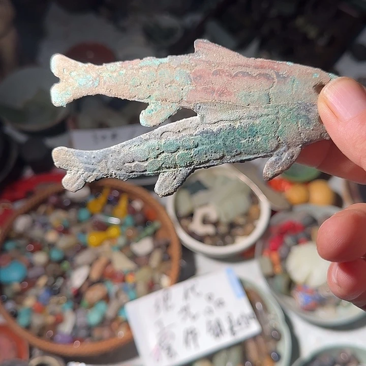 云***夕黄铜工艺品挂件鱼