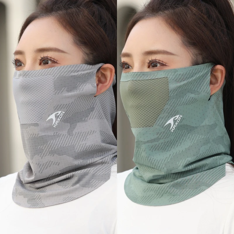夏季男士挂耳防晒面罩护颈全脸防紫外线冰丝骑行钓鱼户外脖套口罩