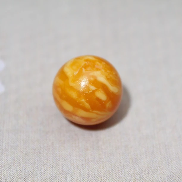 天然原矿老蜜蜡橘皮妖花石膏蜡圆珠16.2mm