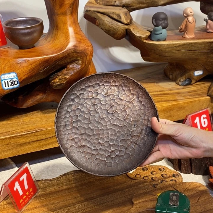 鸡翅木工艺圆盘18.5-18.5-3