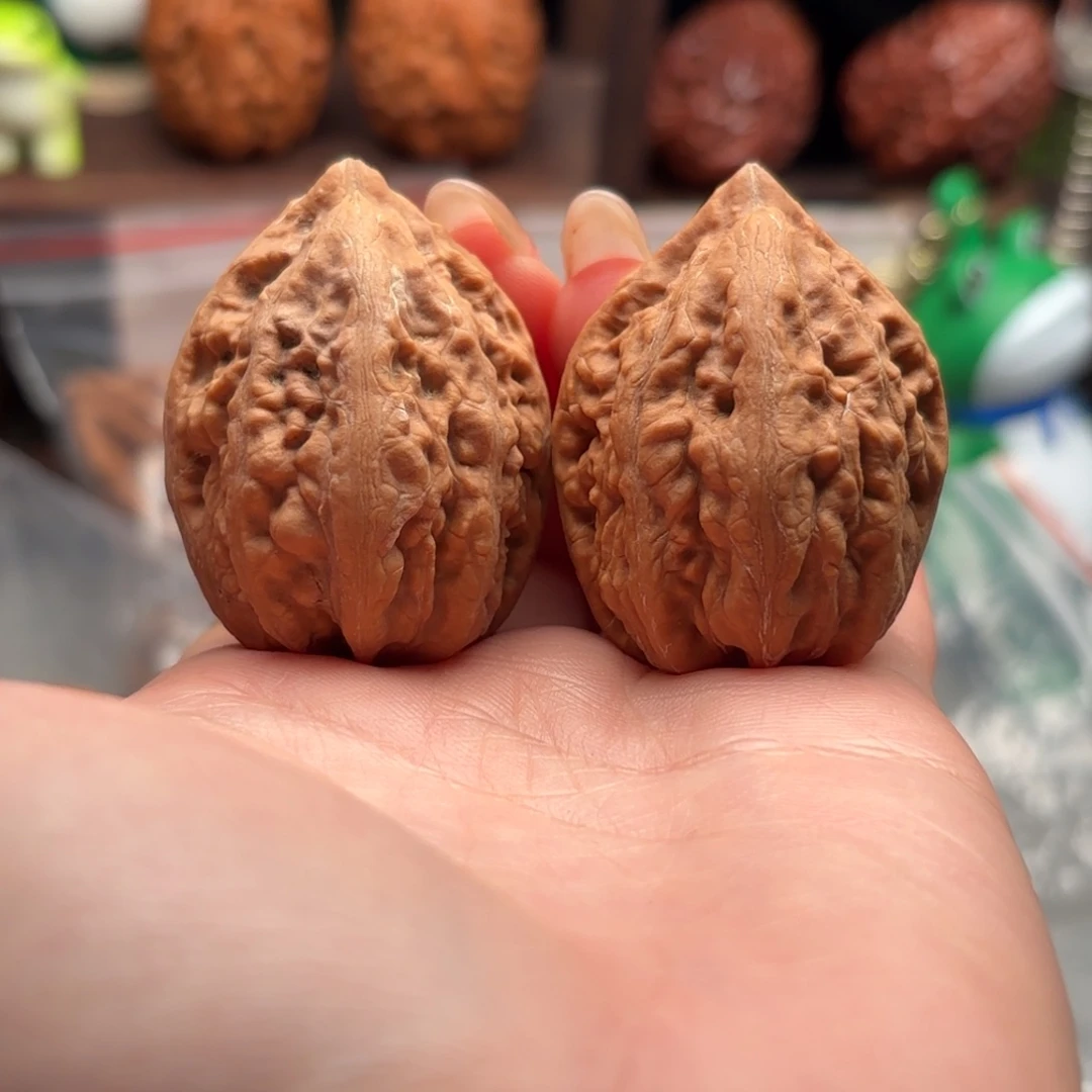 文玩核桃把件小楸千花皮48