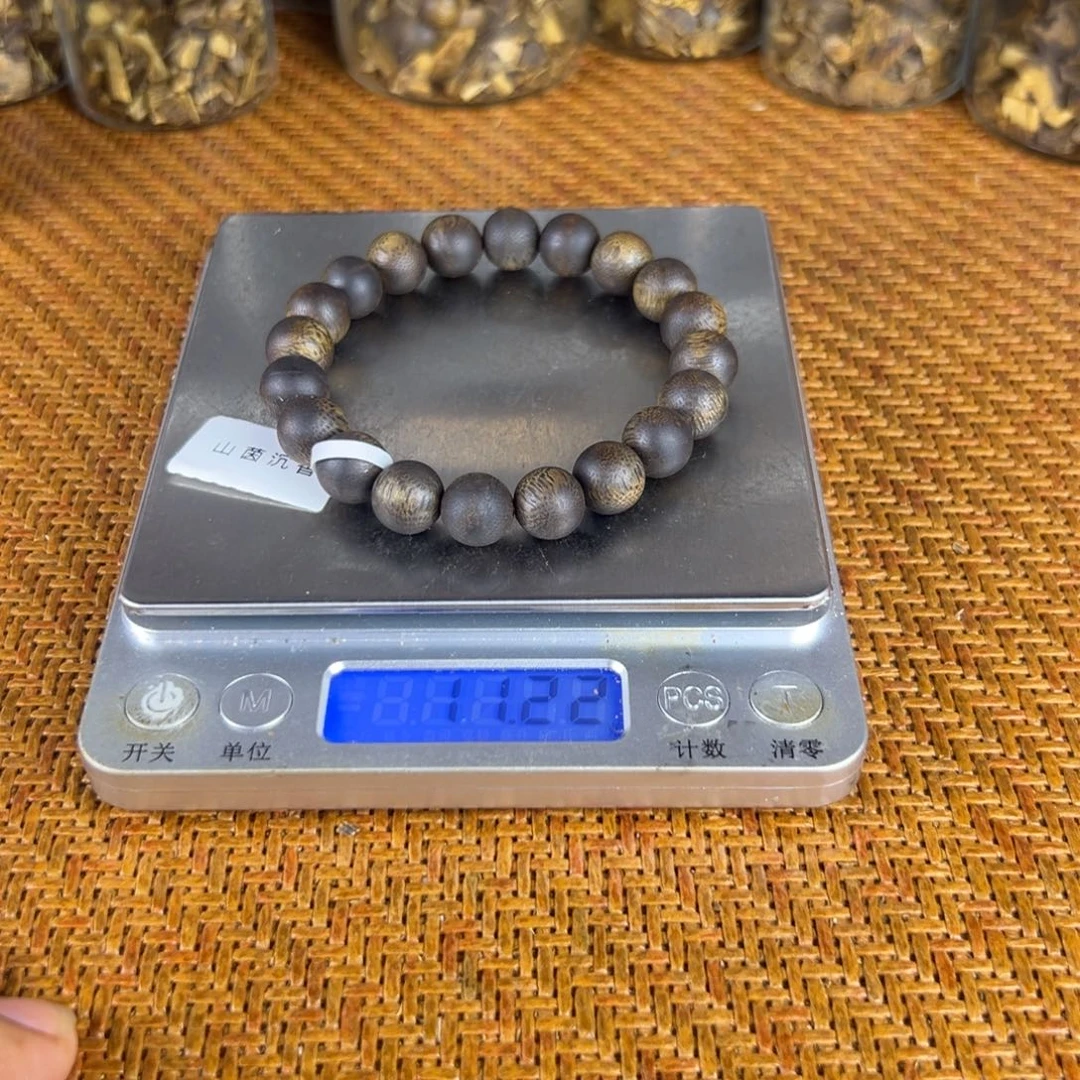 戒***松沉香碎屑沉香卡10单圈沉水浮克重11克