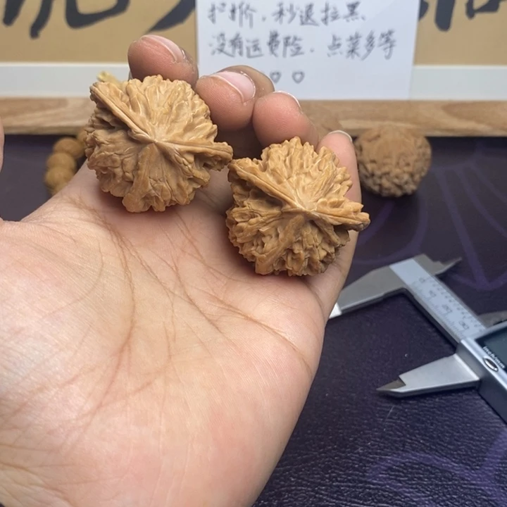 吊坠文玩核桃37+盘山三棱