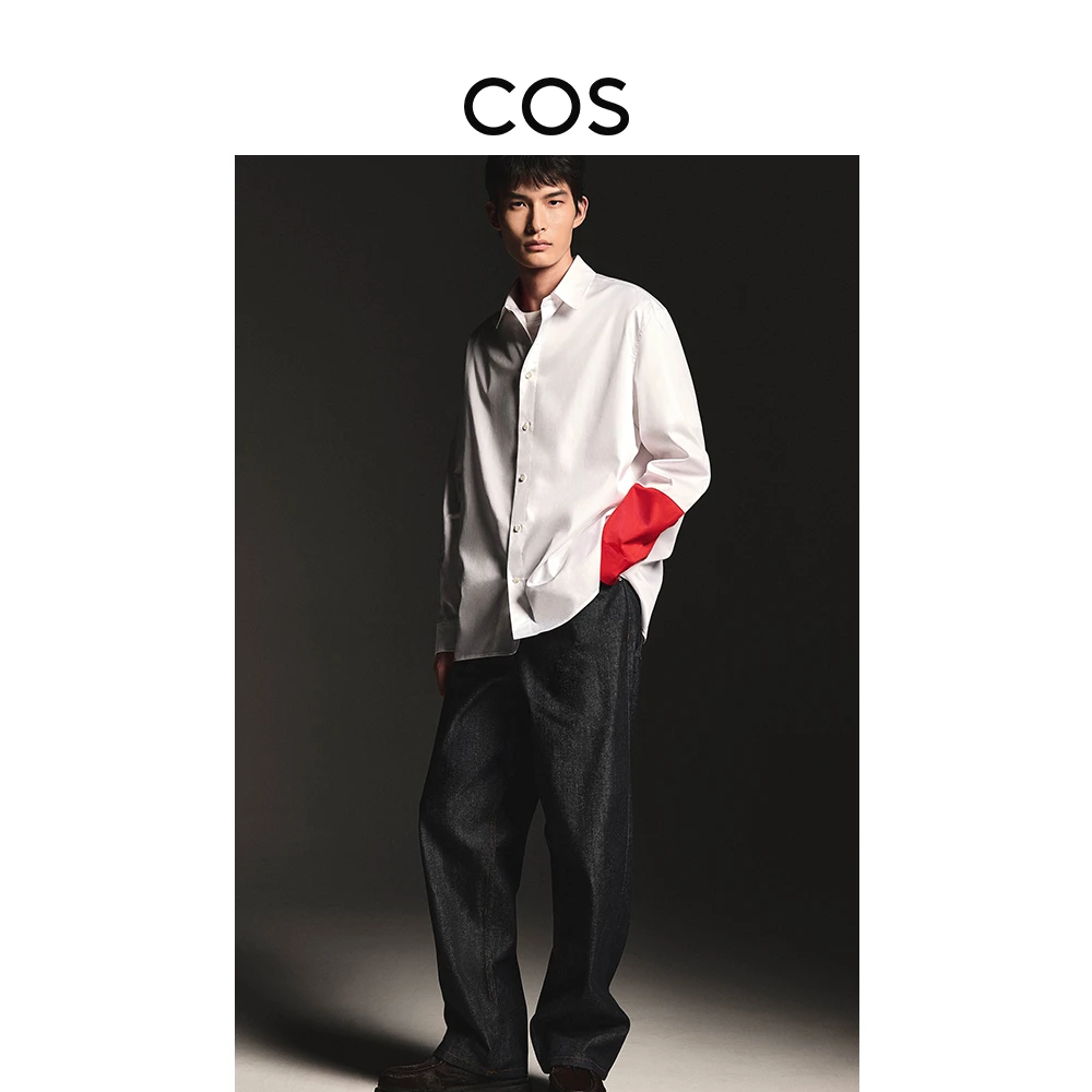 COS男装 RIDER休闲版型阔腿全长牛仔裤新品1219886001
