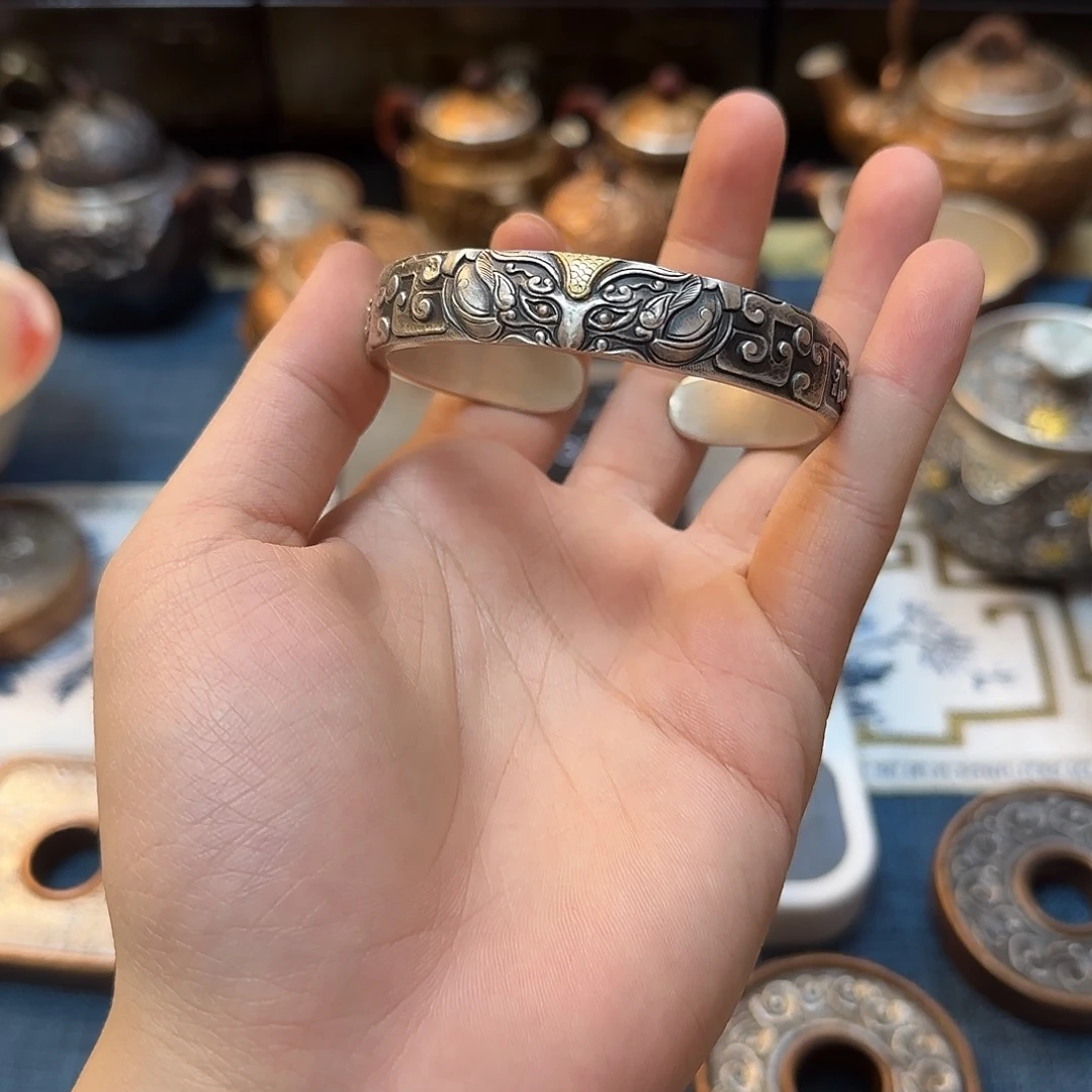 饕餮手镯钳金活口