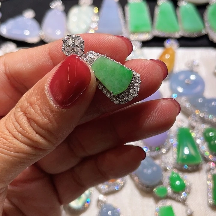 翡翠银S925镶嵌颈饰