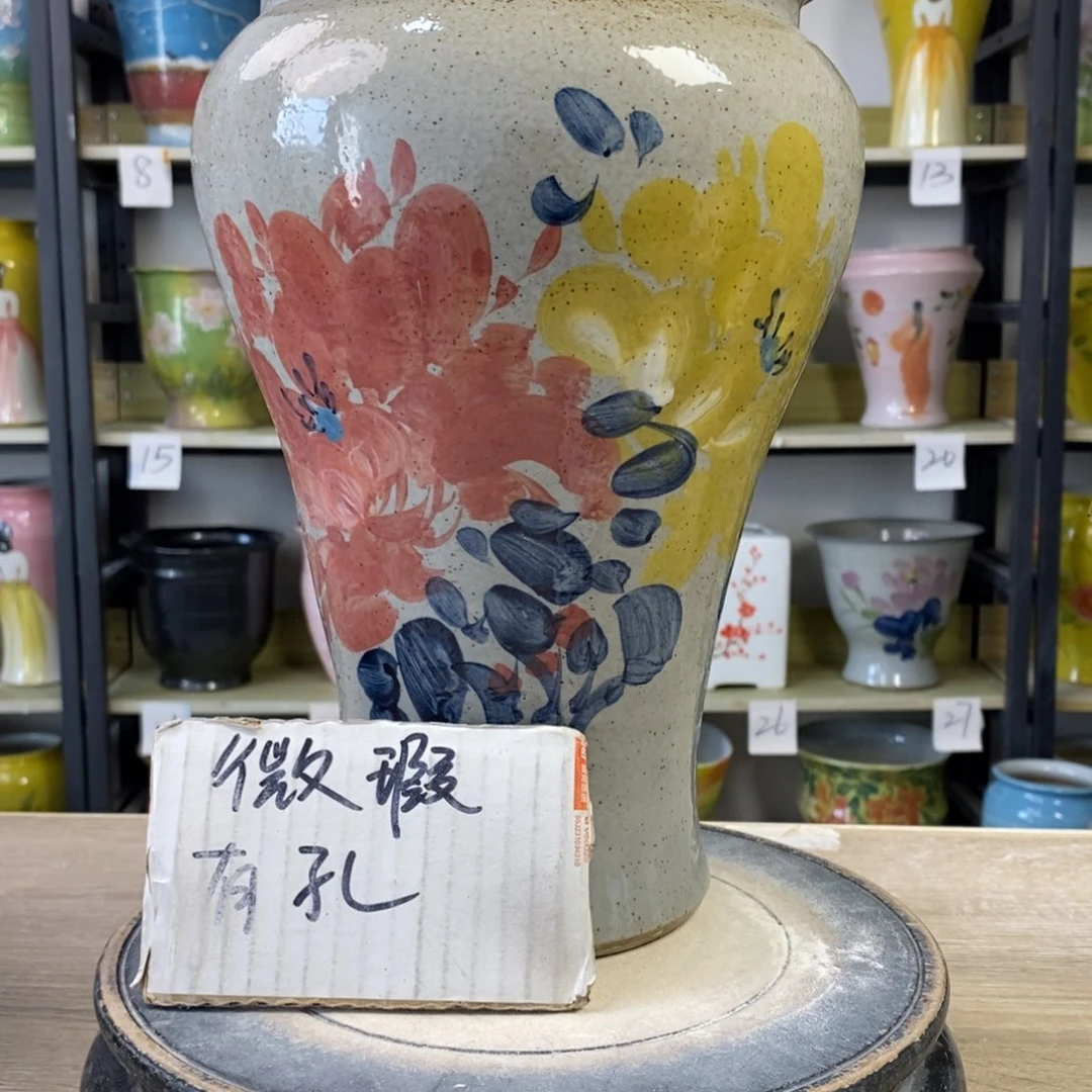 景德镇手工手绘陶瓷花盆