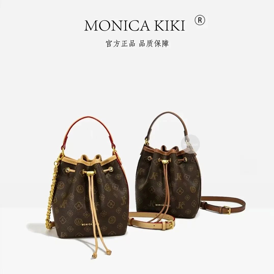 福袋大容量时尚中号大号斜跨子母包手提单肩斜挎包水桶包抽绳中包