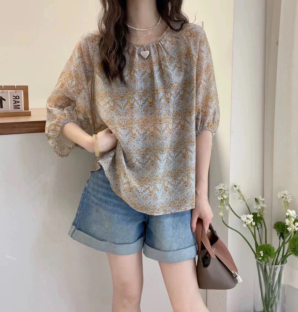 龙娴大志家浮力链接 欧货特价商品不退换55-295碎花显瘦洋气夏季