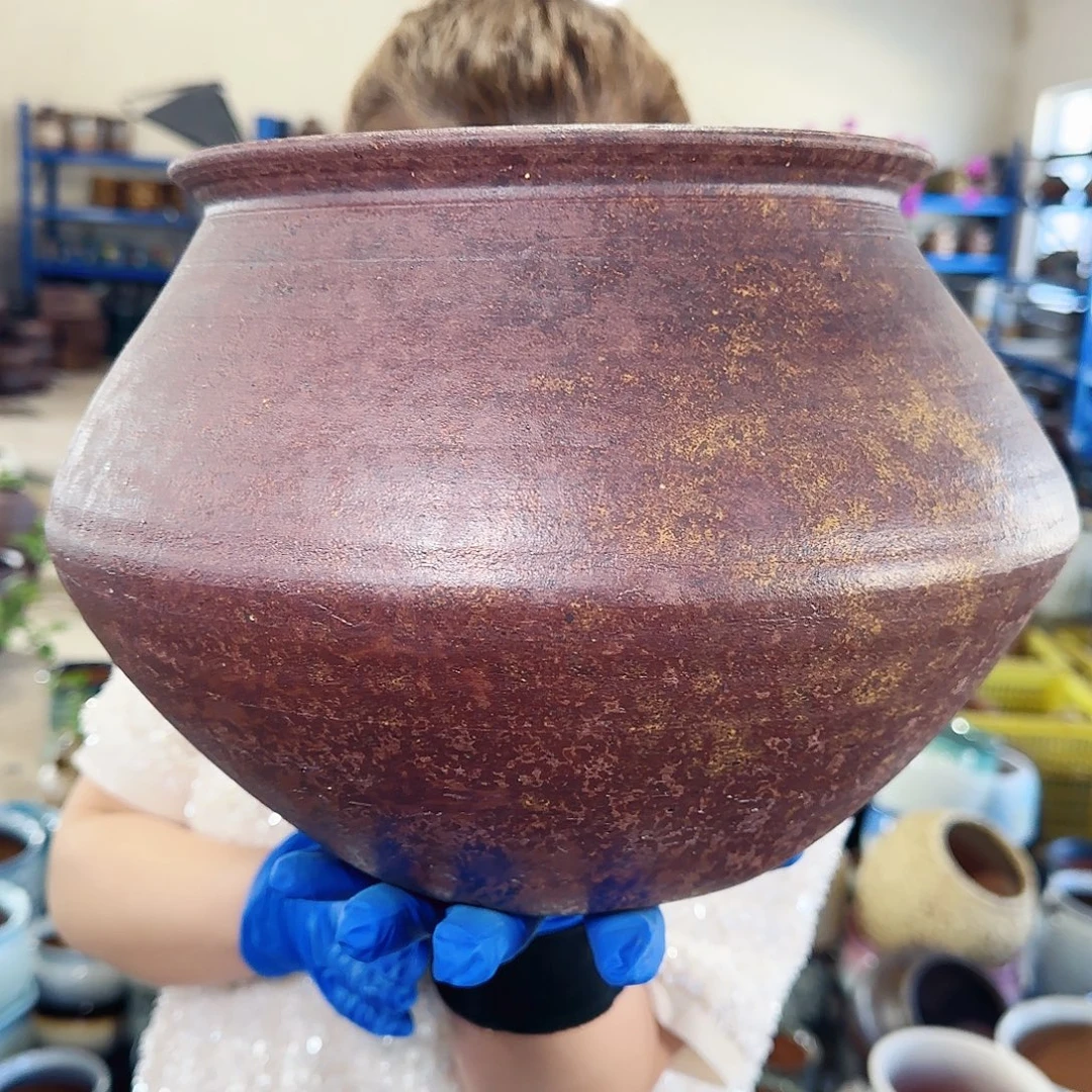 紫砂花盆高22口20