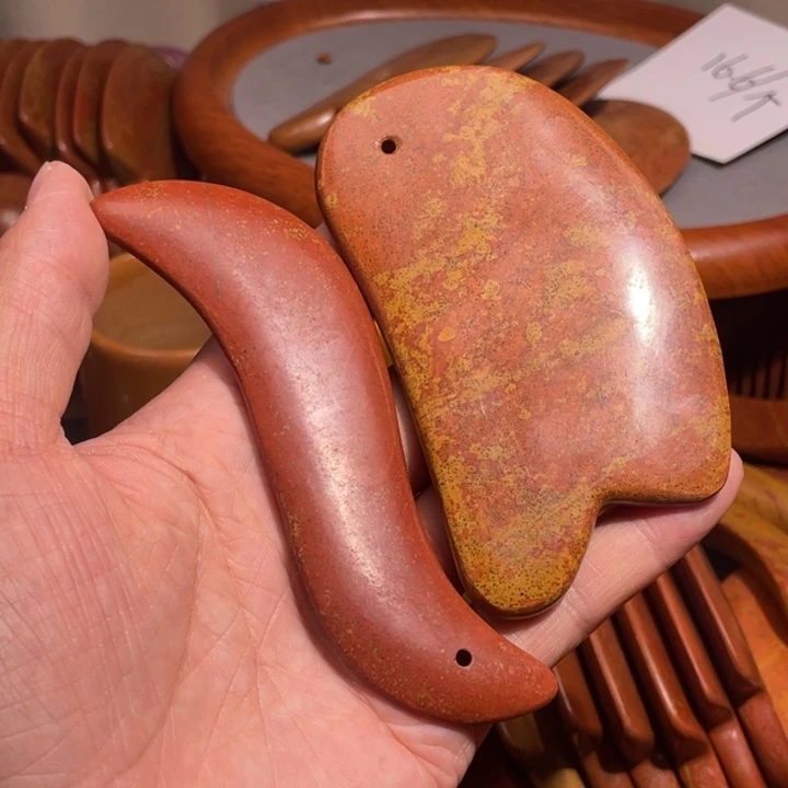 红砭石精品款刮痧板+S板