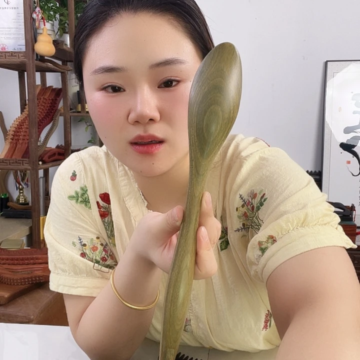 绿檀木莲花拍瑕疵