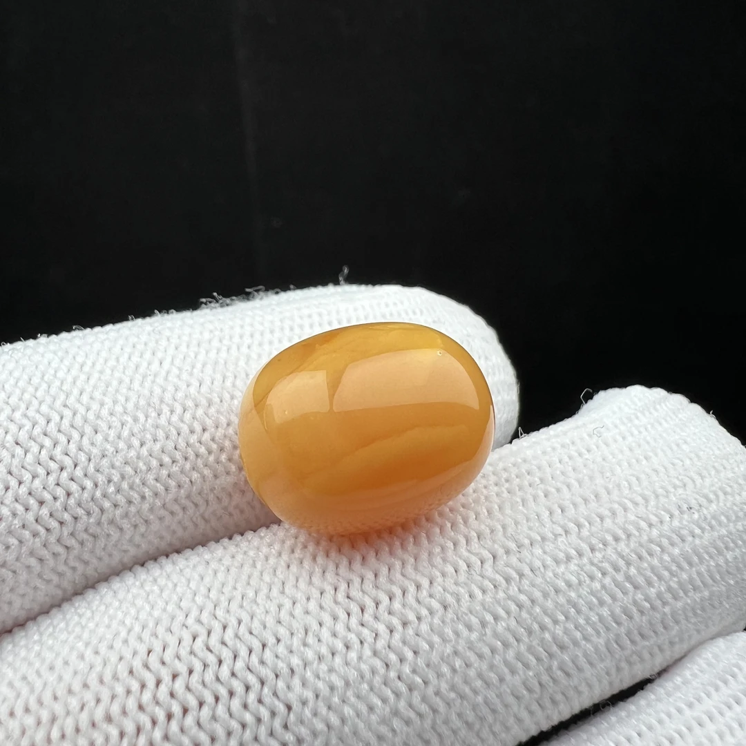K6761天然原矿蜜蜡-微瑕 枣珠 12.6*15.6mm支持复检 假一罚十