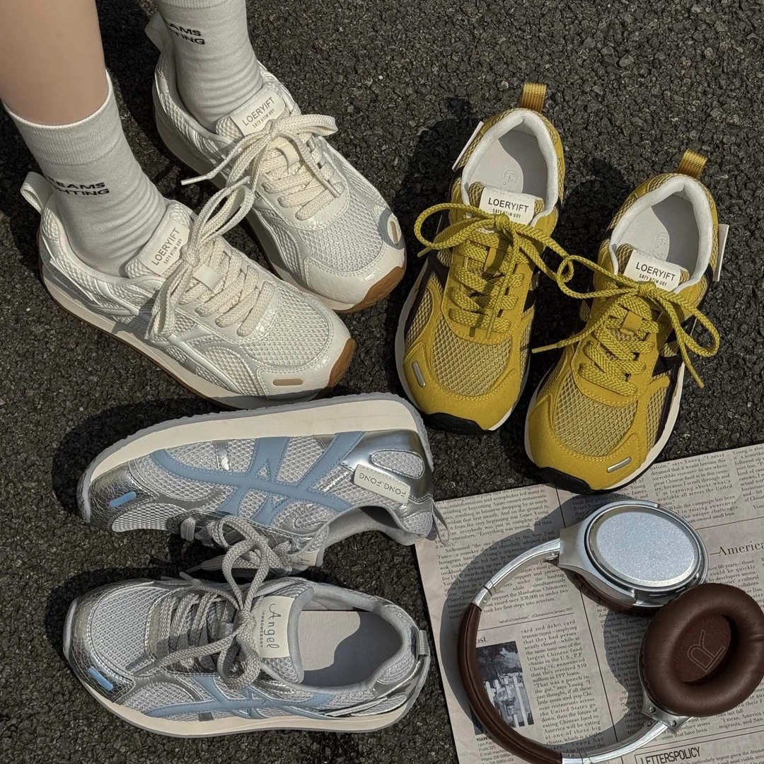 厚底训鞋2025春夏新款增高复古休闲百搭软底轻便舒适