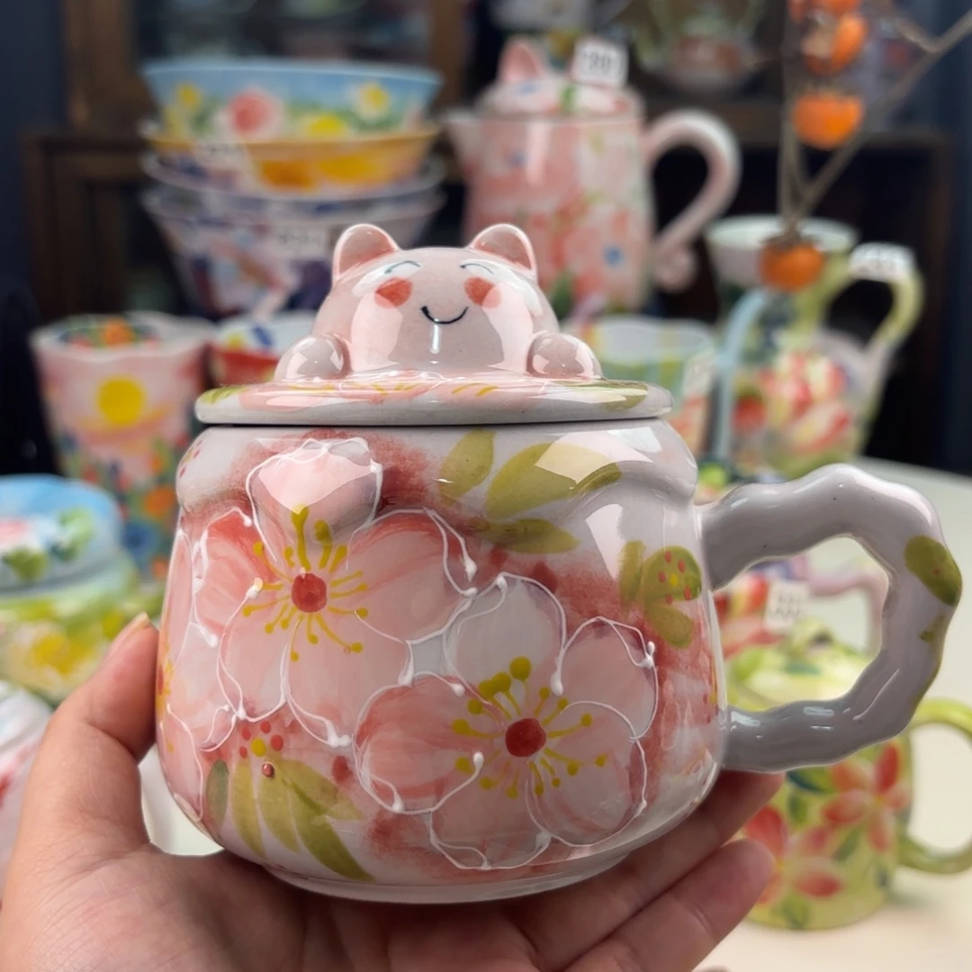 景德镇手绘高温釉下彩陶瓷茶具