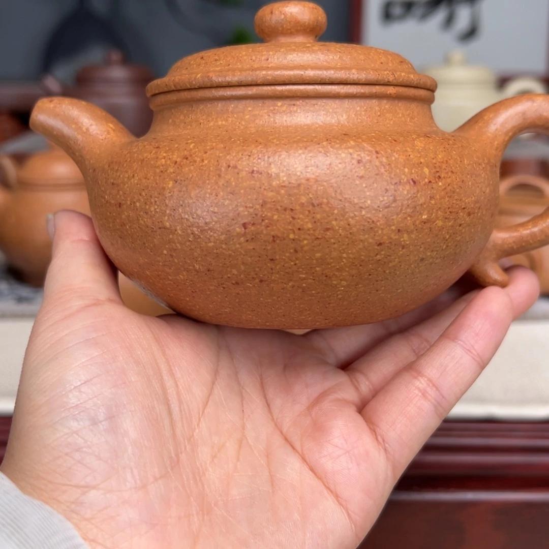 茶壶紫砂梨皮黄的360