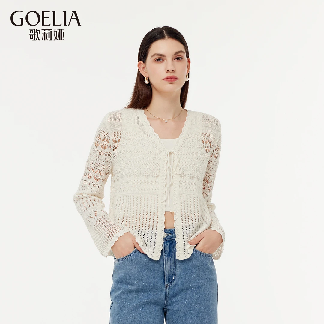 歌莉娅 春季新品  亚麻棉开衫  1E3L6J200