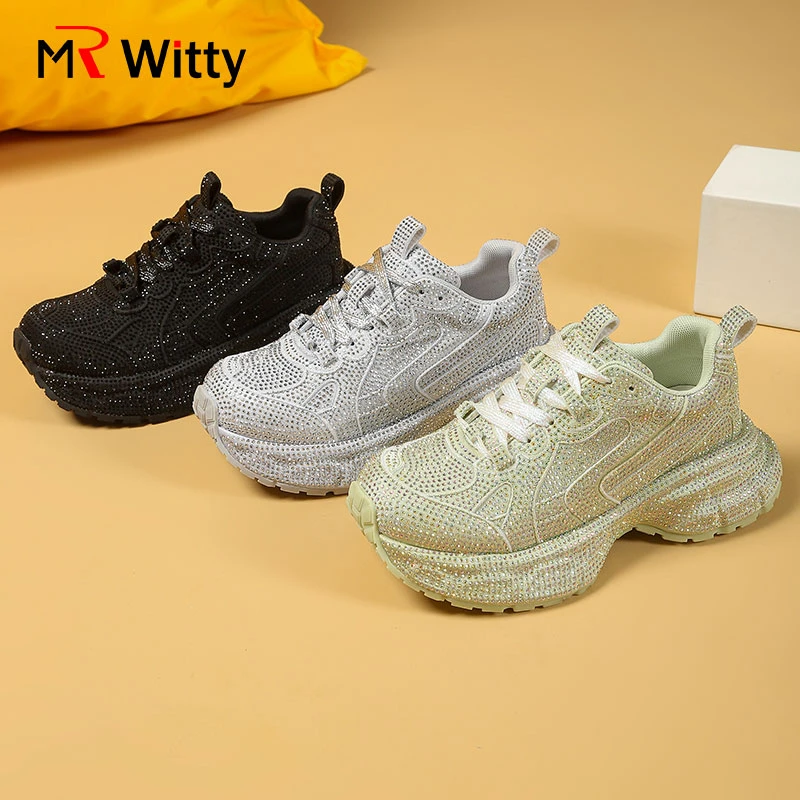 满天星亮闪闪水钻老爹鞋女百搭爆款高货休闲运动鞋
